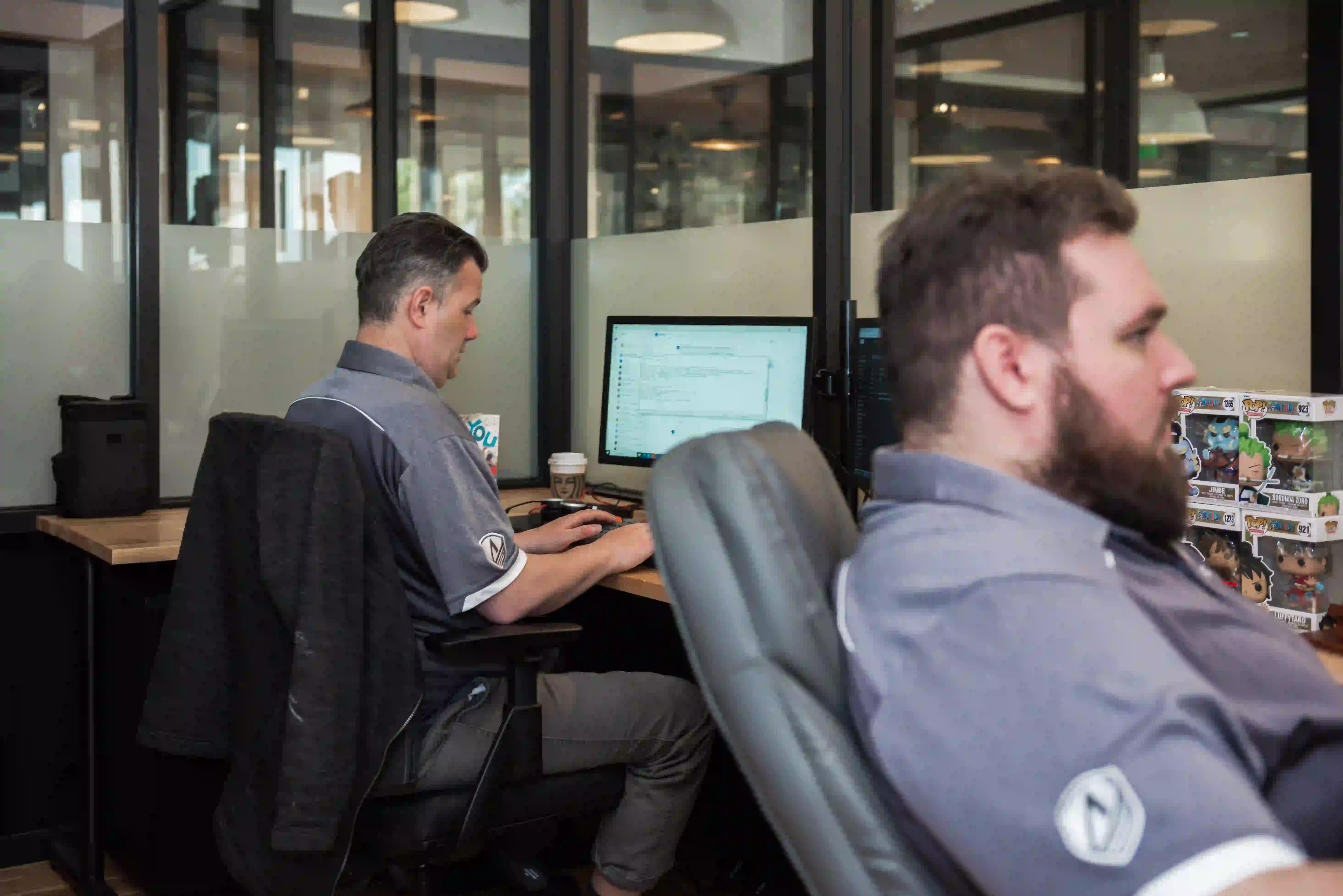 Cybersecurity team managing antivirus protection and threat detection